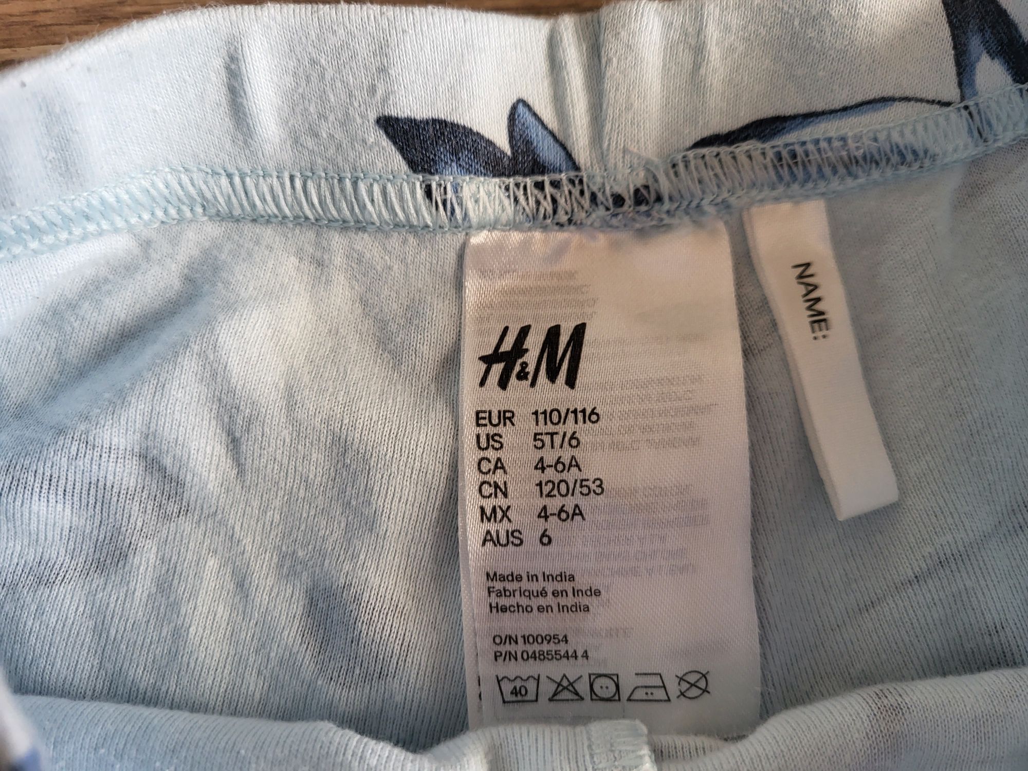 Piękna piżamka H&M 110/116 na lato