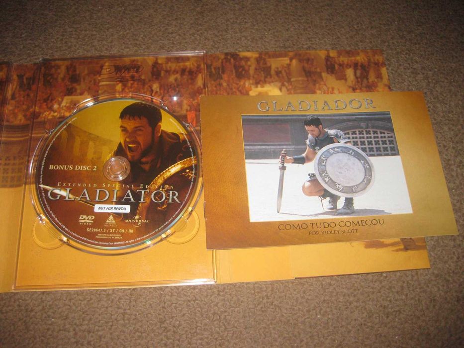 "Gladiador" com Russell Crowe/Edição Especial em Digipack com 3 DVDs