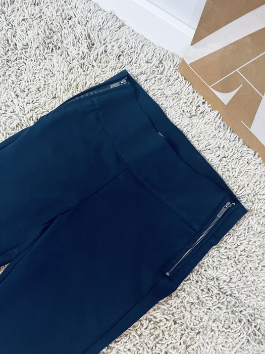 Granatowe legginsy eleganckie grube damskie rosm S