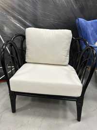 krzeslo ogrodowe sherbrooke westwing czarne biale poduszki fotel nowy
