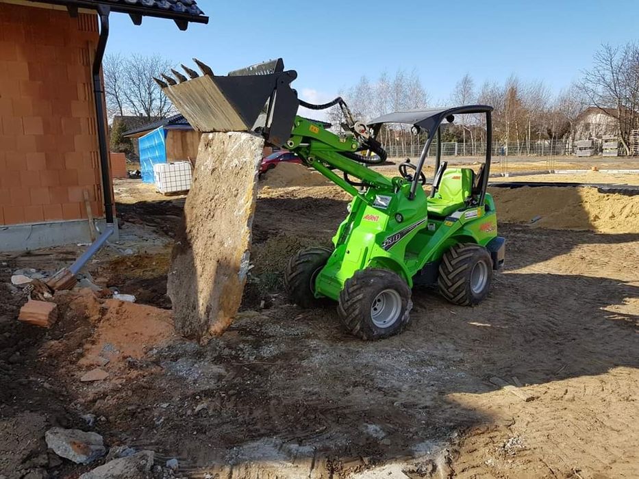 Usługi minikoparką, odwierty,przesiewanie, wykopy, niwelacja, wysiew