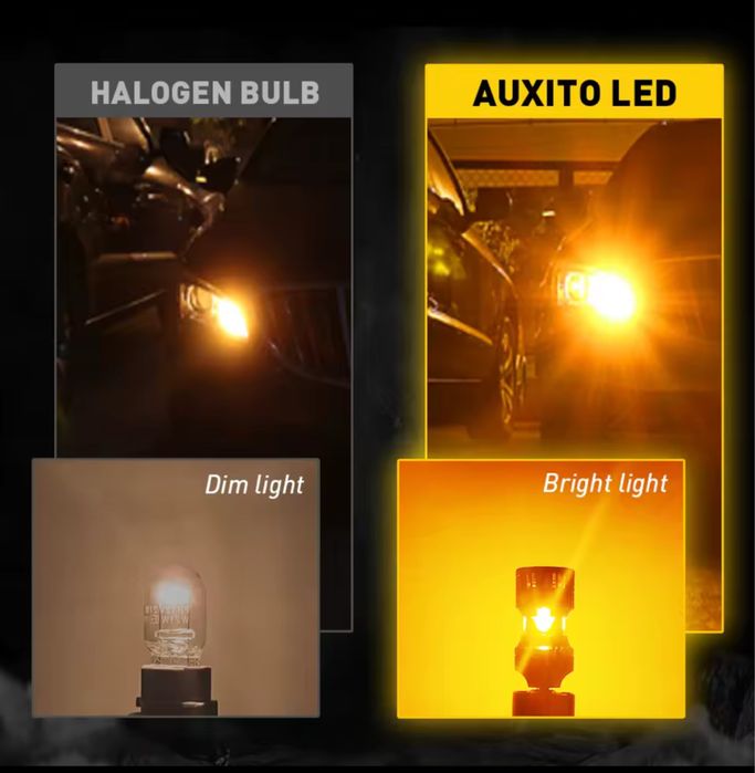 LED лампи поворотників W21W 7440 Auxito orange