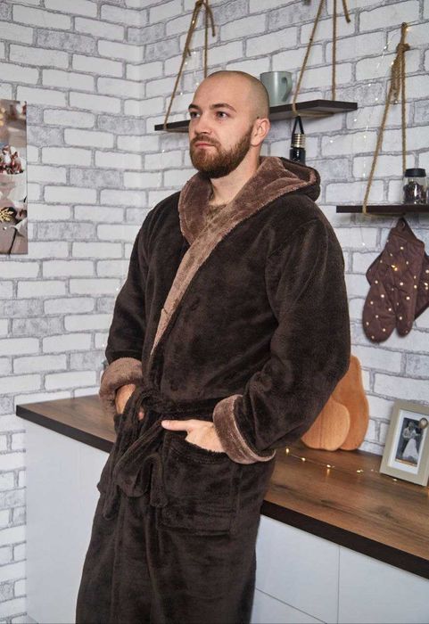 Чоловічий махровий халат теплий, Махровый халат мужской