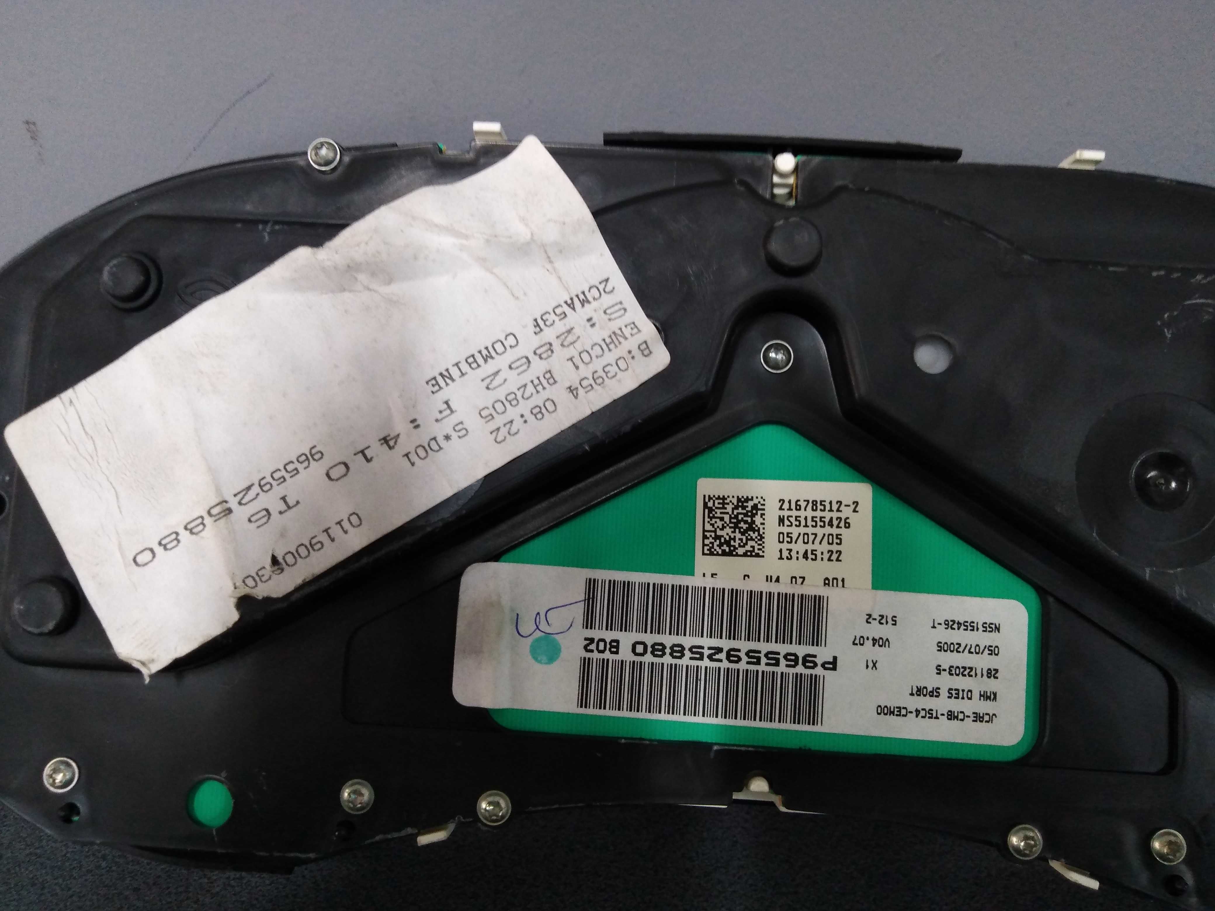 Peugeot 307 cc Licznik zegar zestaw odpalania