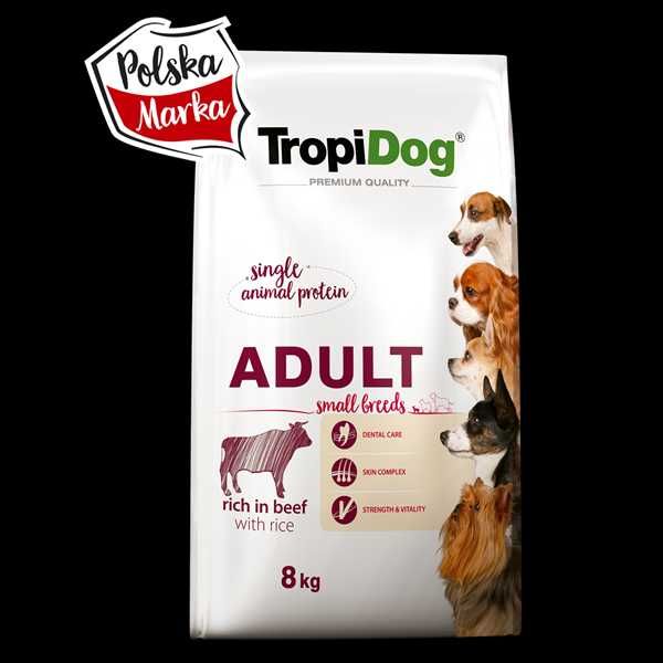 TROPIDOG 8 kg Wołowina + przekąski GRATIS