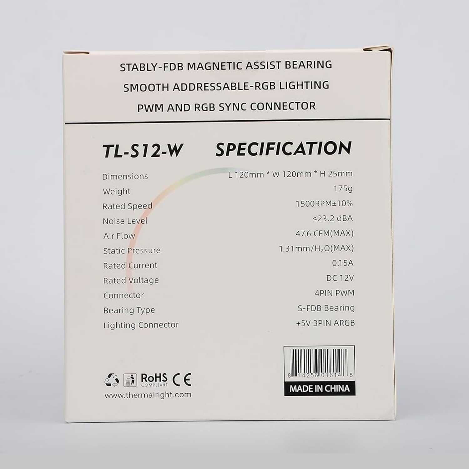 THERMALRIGHT! Комплект из 3 корпусных вентиляторов TL S12 (3in1) ARGB