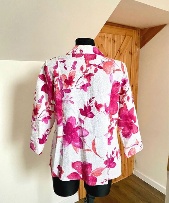 Marynarka w kwiaty wiosna lato xxl