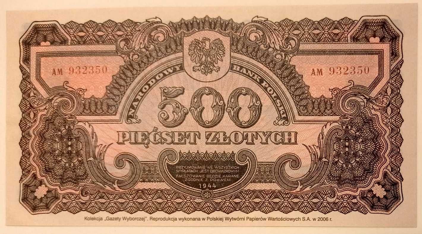 Zbiór Starych banknotów - reprodukcja