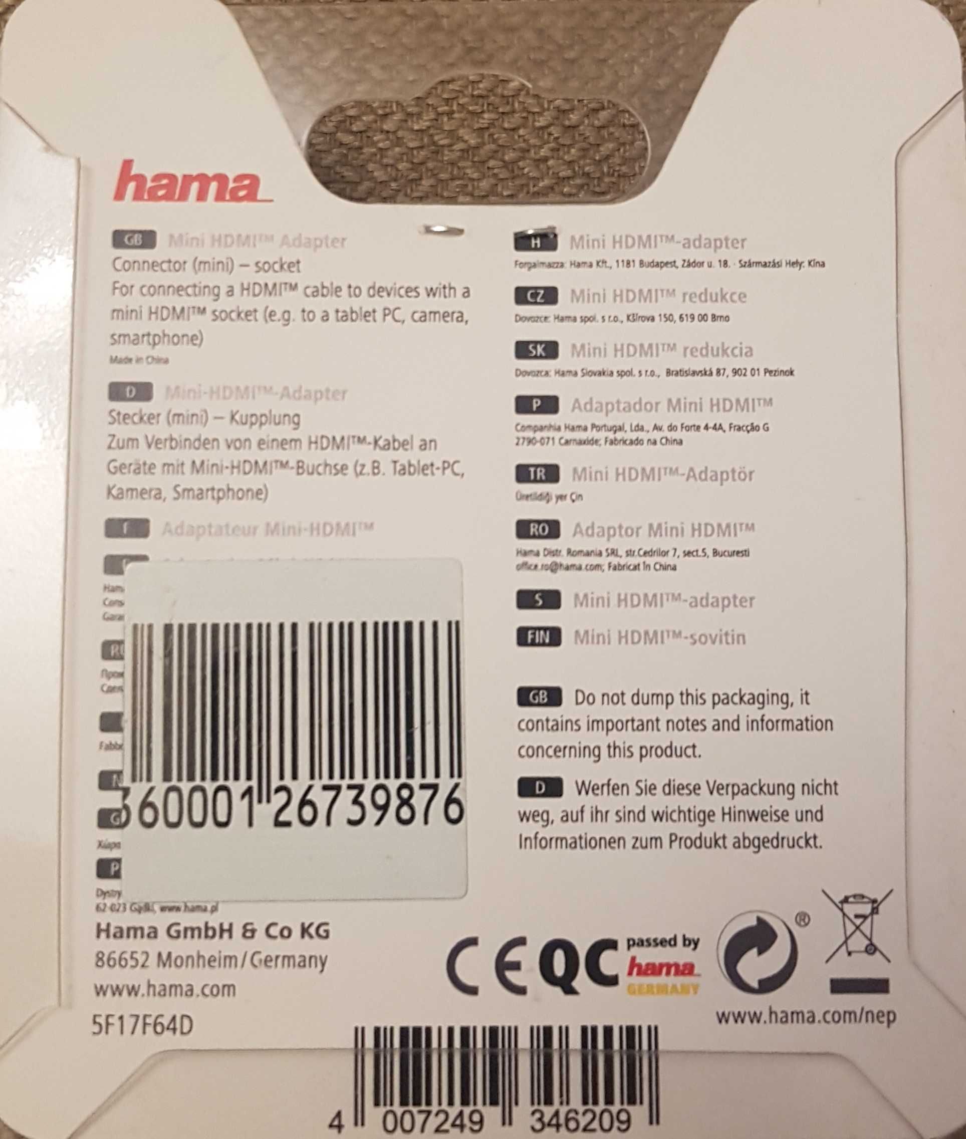 Hama Adapter HDMI - mini HDMI