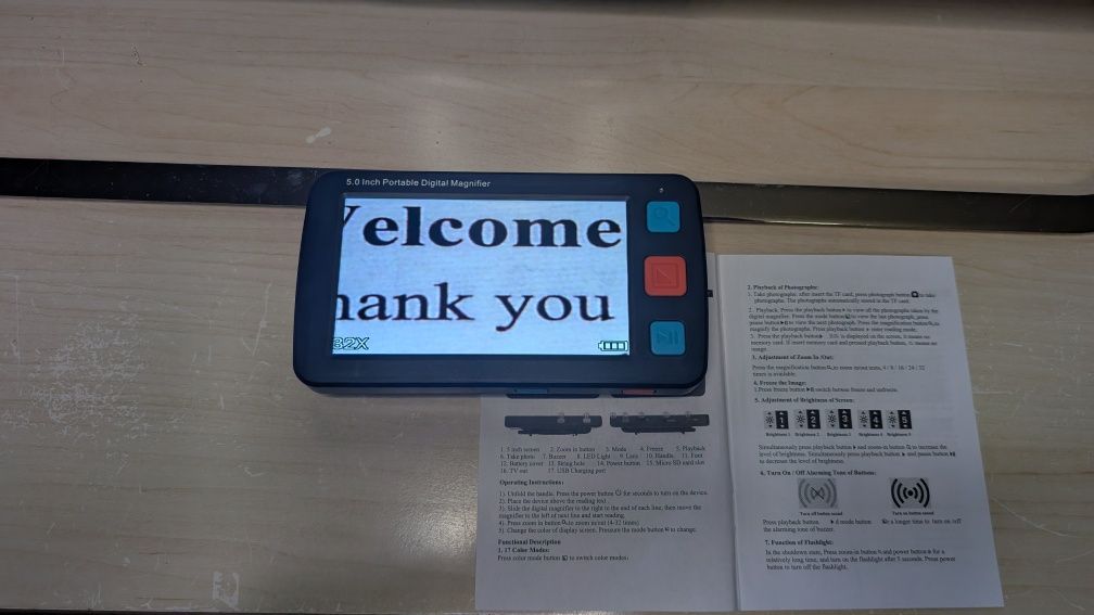 Dla seniora lupa cyfrowa - 5.0 inch portable digital magnifier