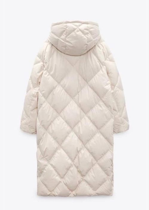 пуховик довгий Zara пальто пухове