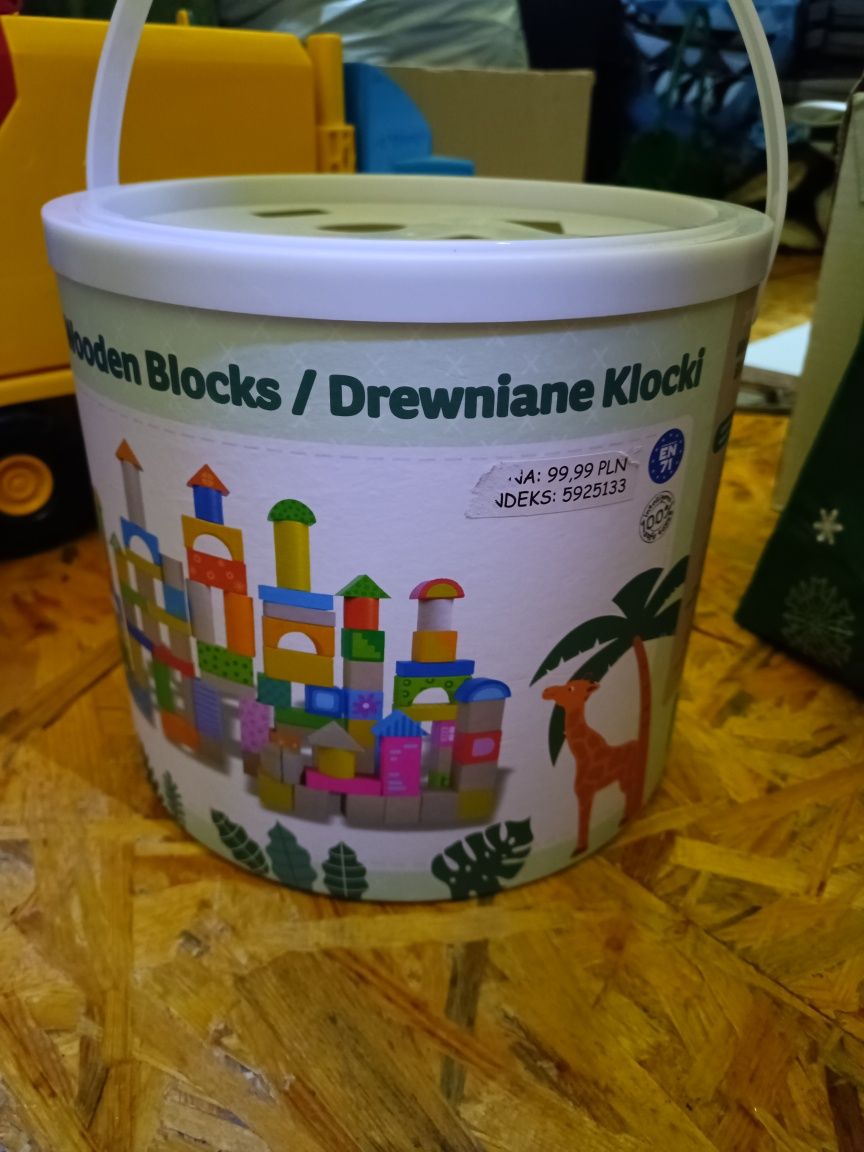Klocki drewniane smyk 12+ układanka puzzle zabawka edukacyjna