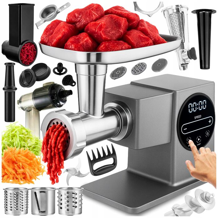 Maszynka do Mielenia Mięsa Metalowa 2500W Elektryczna 37w1 Szatkownicą