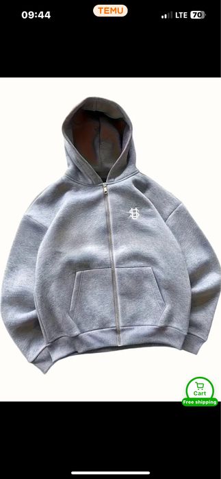 zip-кофта серая y2k