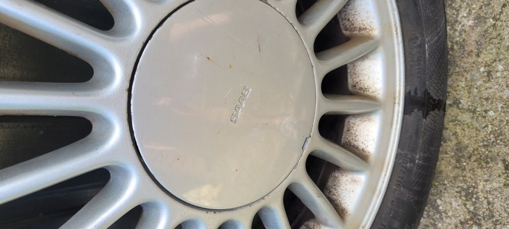 Koła zimowe 15" felgi aluminiowe Saab 195/65/r15 4 szt. Opel 5x100