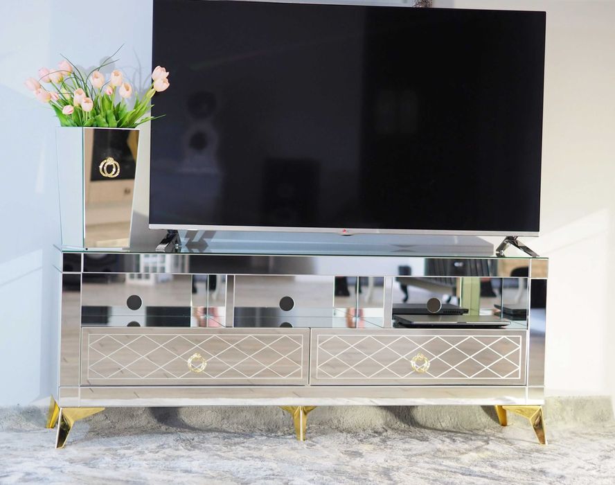 RTV glamour szafka, komoda lustrzsn