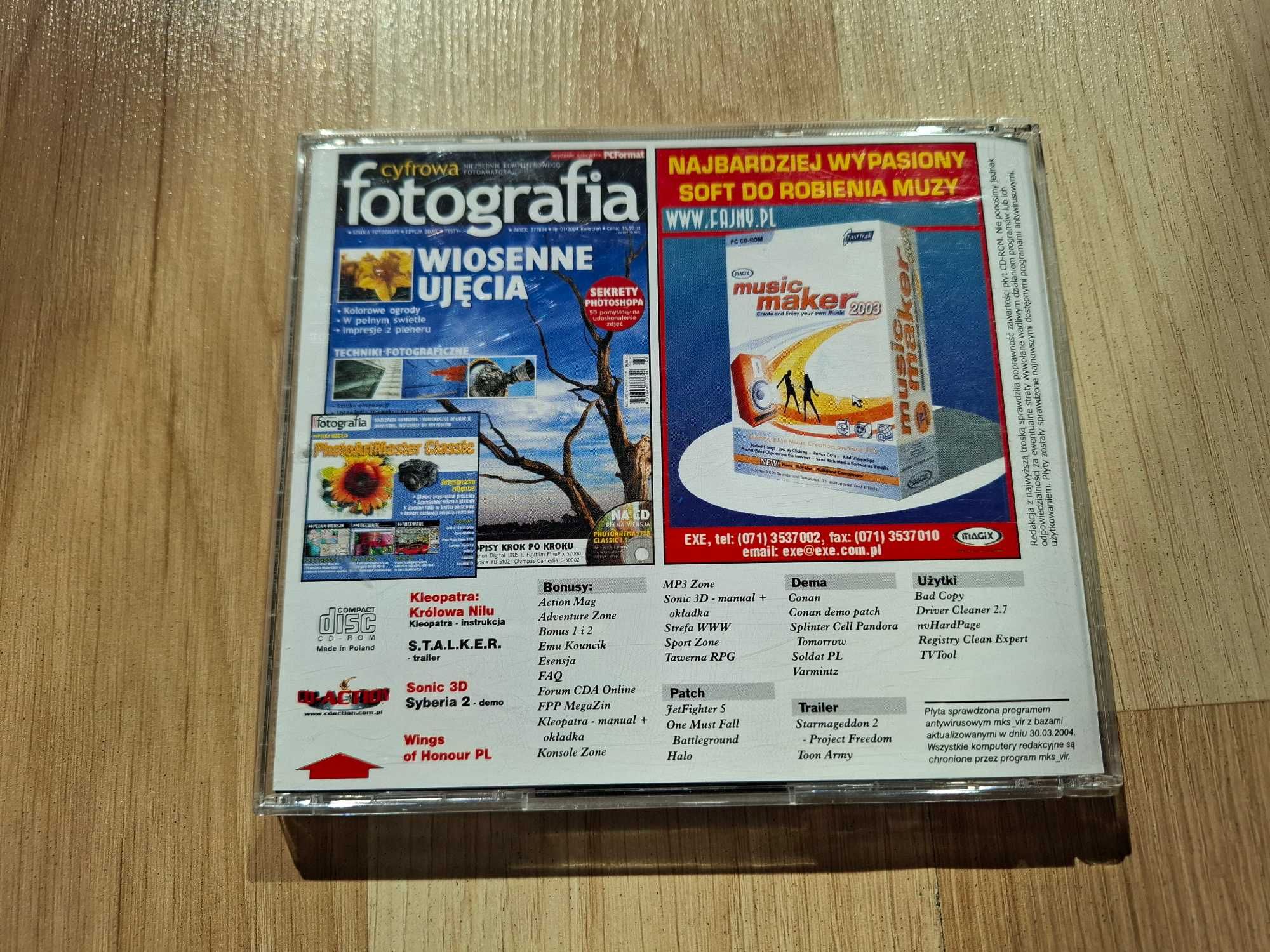 Kleopatra Królowa Nilu + Sonic 3D + Wings of Honour PC CD-Action 2004