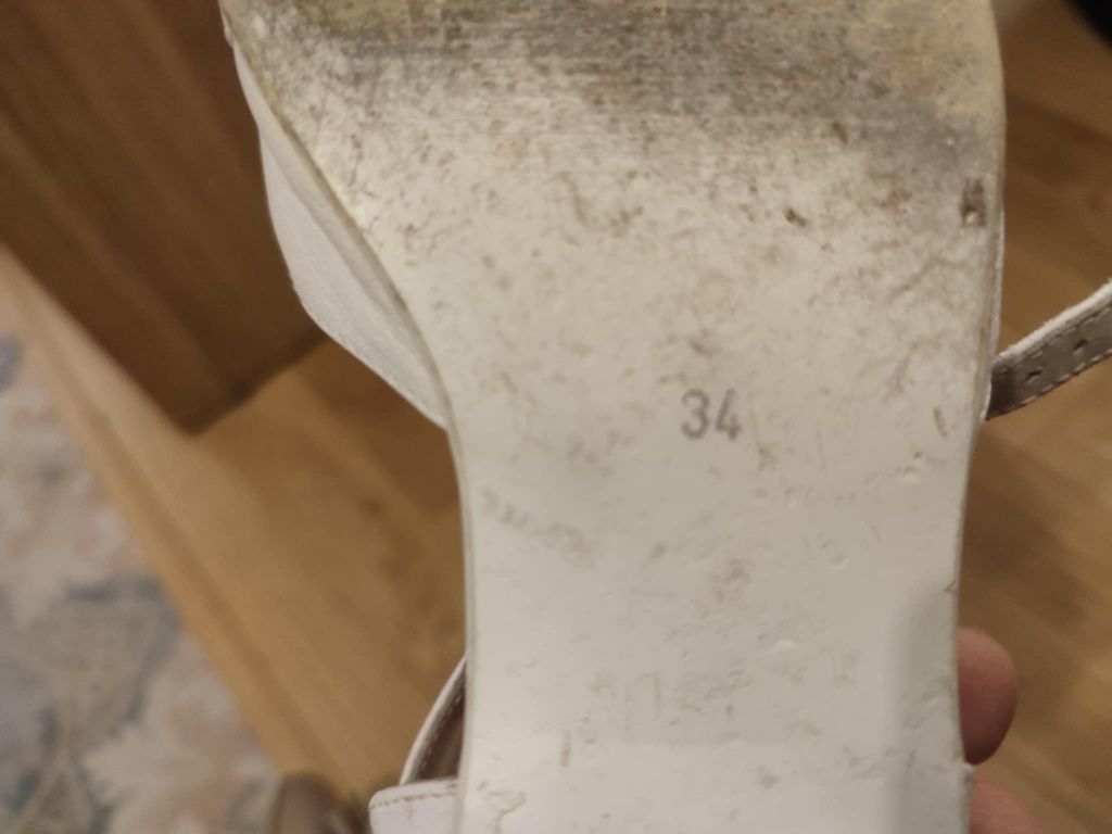 Buty komunijne skórzane dziewczęce rozmiar 34