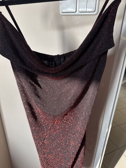 Sukienka na ramiączkach błyszcząca koreańska 36 38 S M elastyczna