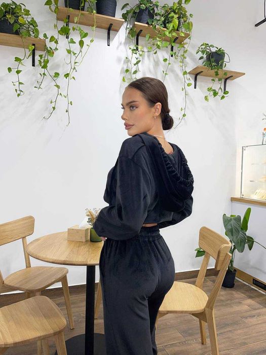 Жіночий спортивний велюровий плюшевий костюм зіпка і штани джогери