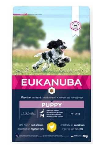 EUKANUBA Puppy Medium Breed - karma dla szczeniąt średnich ras - 3 kg