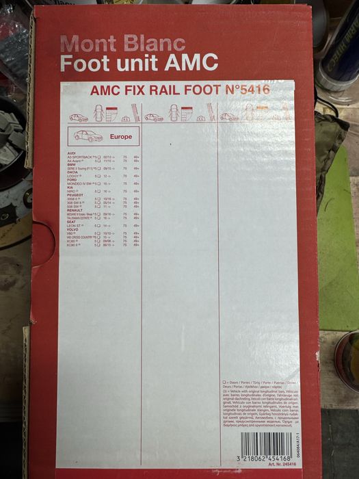 Stopy na reling zintegrowany Mont Blanc AMC 5416 Focus 2022 oraz inne