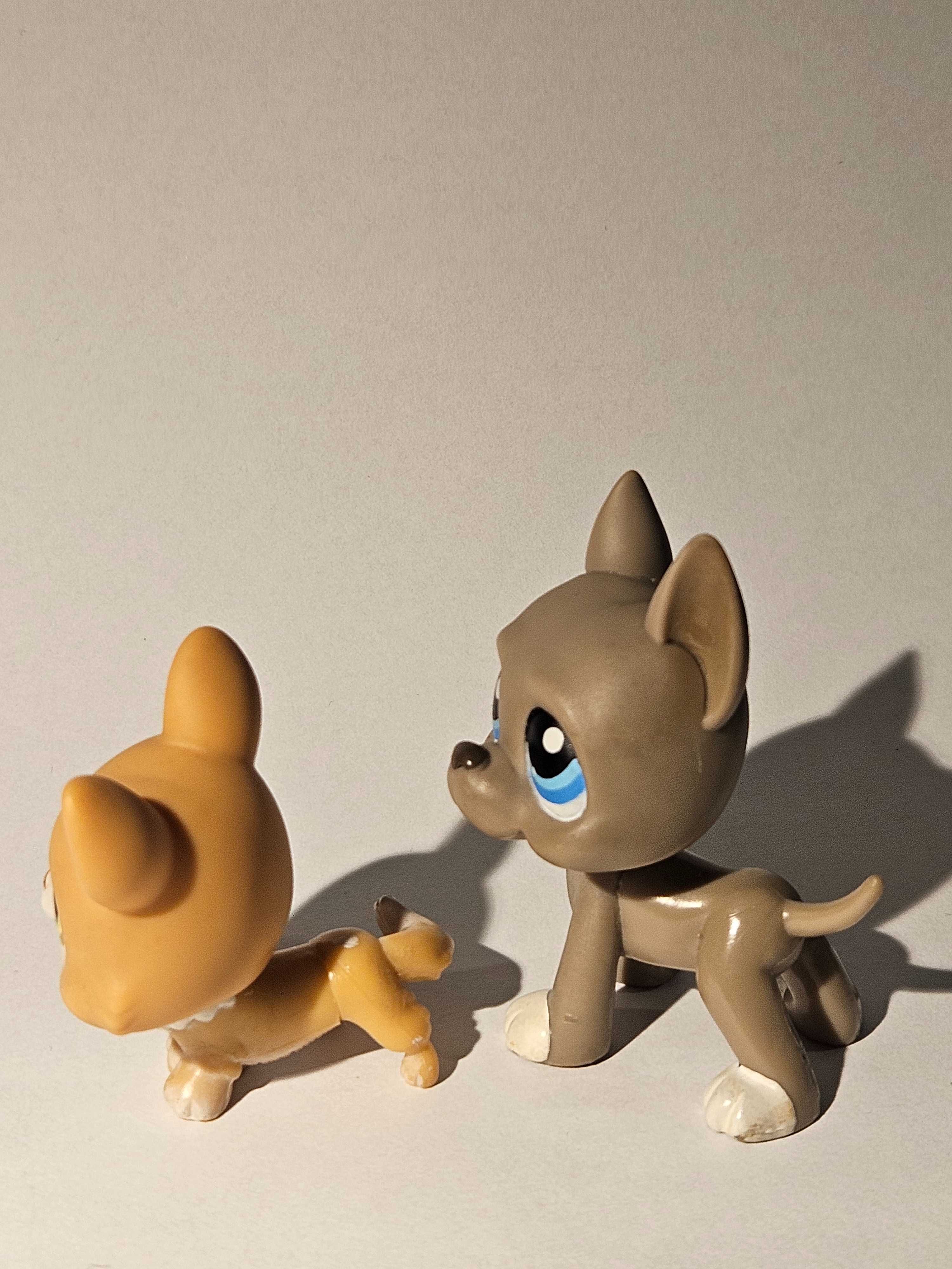 LPS zestaw figurek dog niemiecki i corgi #183 #184 Hasbro