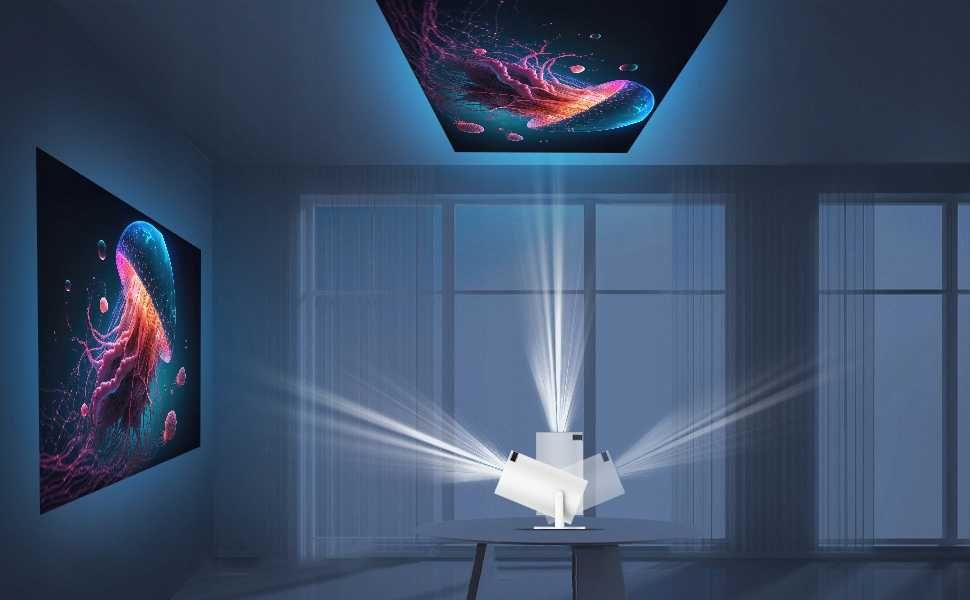 PROJEKTOR ANDROID Smart TV Heelly WiFi 5GHz Kino domowe 4K