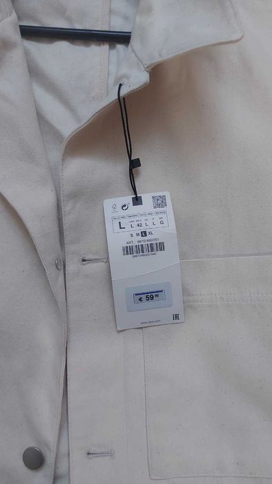 Універсальний жикет Zara оверсайз (Overshirt Jacket), льон/бавовна