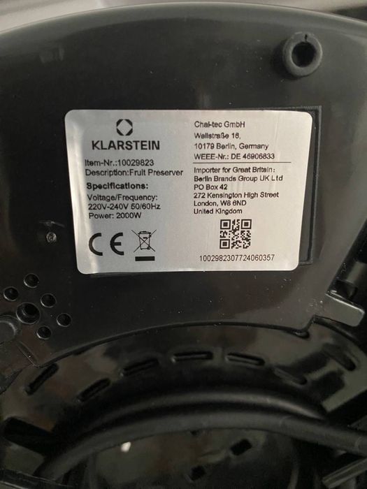 Термопот стерилізатор з Німеччини Klarstein Biggie Digital 10029823