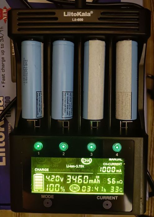 LG INR 3200-3400mah li-ion аккумулятори 18650