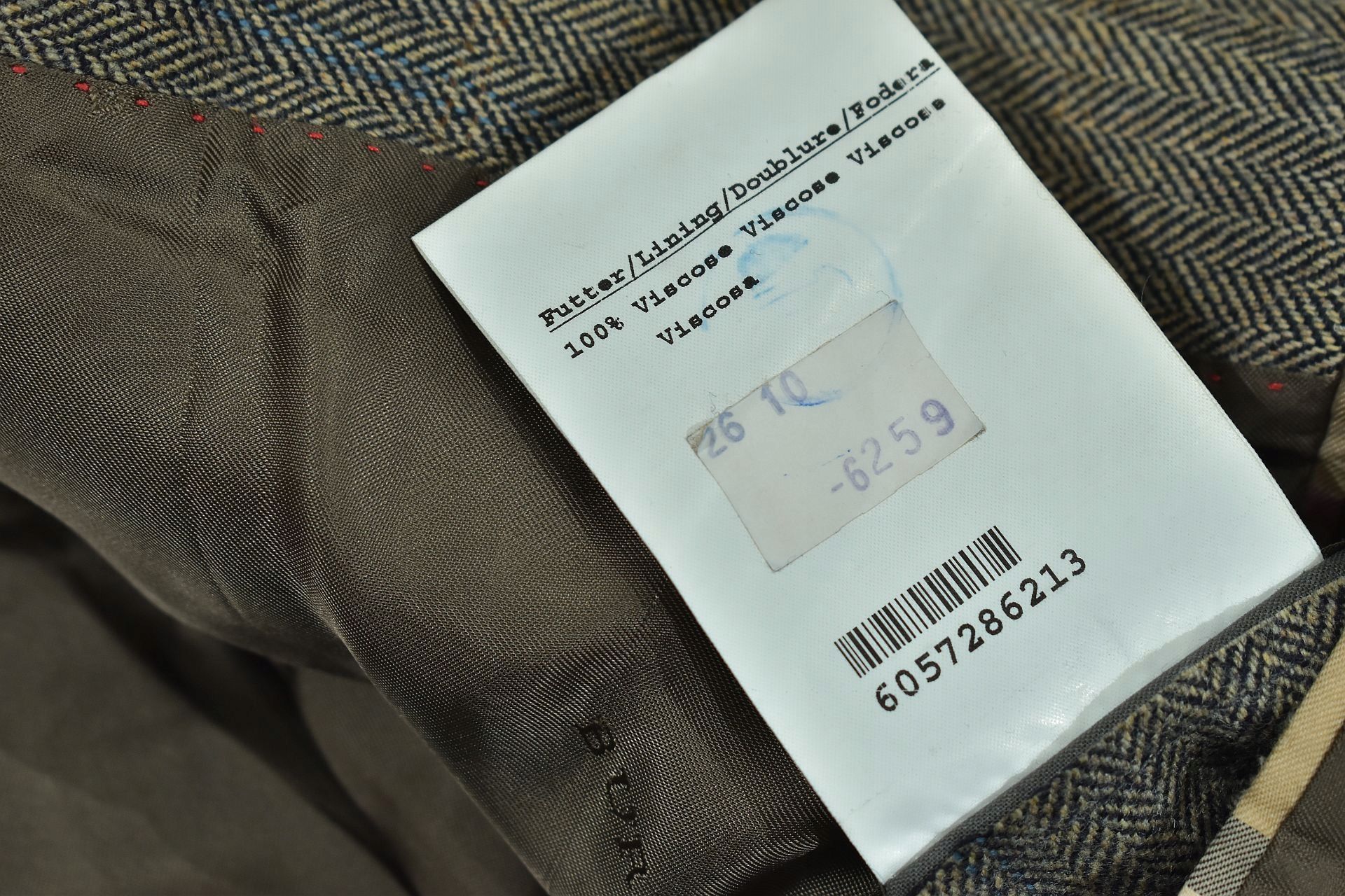 Burberry Wełniana Marynarka Męska Jodełka 26 52
