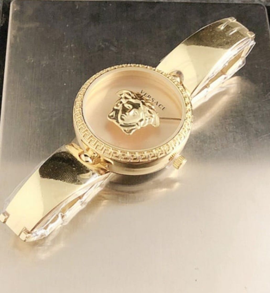 Złoty zegarek meduza bransoletka