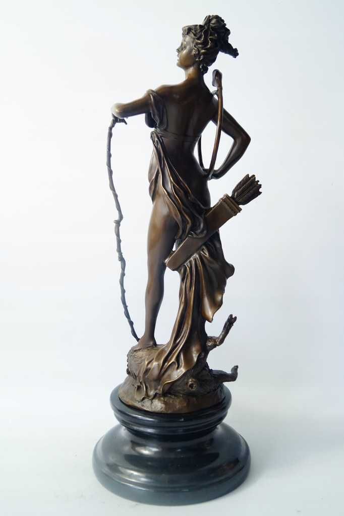 DIANA ARTEMIDA Bogini łowów figura myśliwstwo brąz