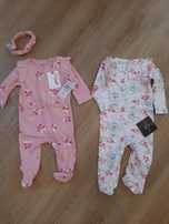2 szt. pajacyki NOWE z metką 68 74 Laura Ashley i Jessica Simpson Baby