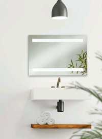 Lustro łazienkowe z oświetleniem 60x45 cm