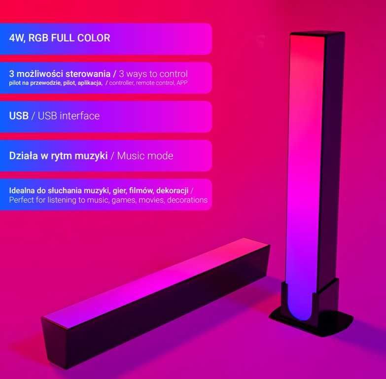 Lampa stojąca LED Illusion/ 4W / RGB