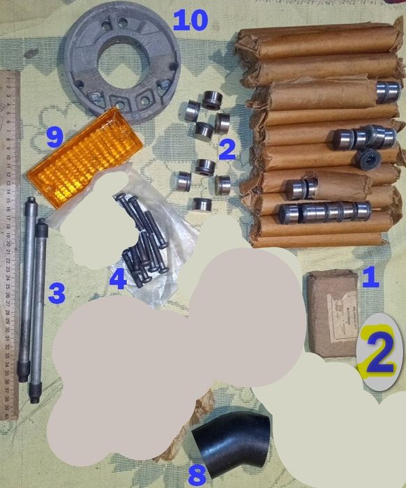 2) Вкладыши шатунные 0.25 ЗАЗ 968 оригинал.