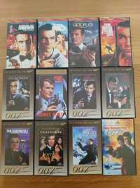 Zestaw 12 Filmów VHS Jamie Bond, 6 Kaset w Folii, Goldfinger, Dr. No