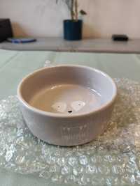 Nowa szara miska ceramiczna dla psa, kota 0,3 l
