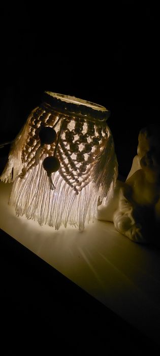 Lampiony makrama świecznik Boho z makramy