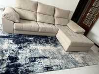 Tapete 200X300 azul e bege