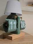Zielony Zegar Klapkowy Mechaniczny Retro Flip Clock Cyfrowy