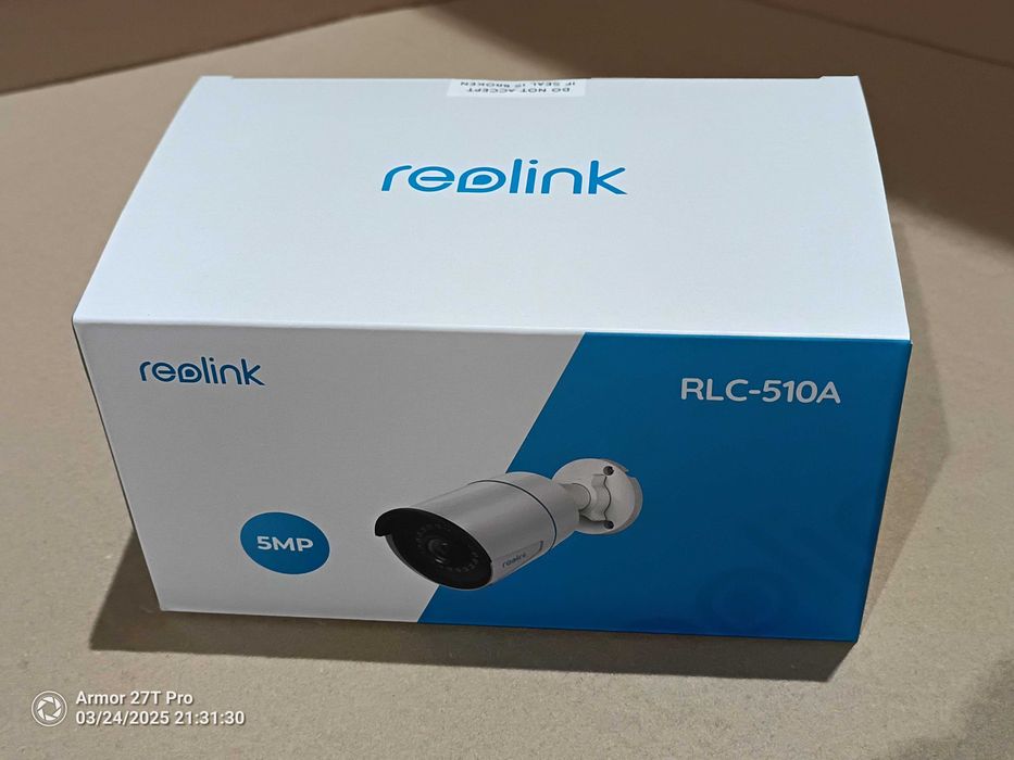 3x Kamera REOLINK RLC-510A Zewnętrzna 5MP POE IP67 HD podczerwień