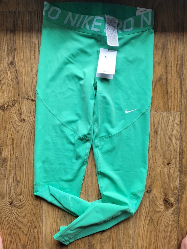 Leginsy damskie Nike Pro L zielone