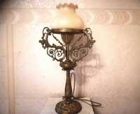 Дворцовая настольная лампа, светильник, тяжелая, старинная бронза