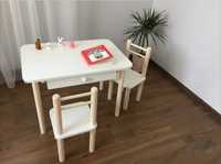 Оригінал  стульчик дерев’яний столик новий та стільчик столик детский