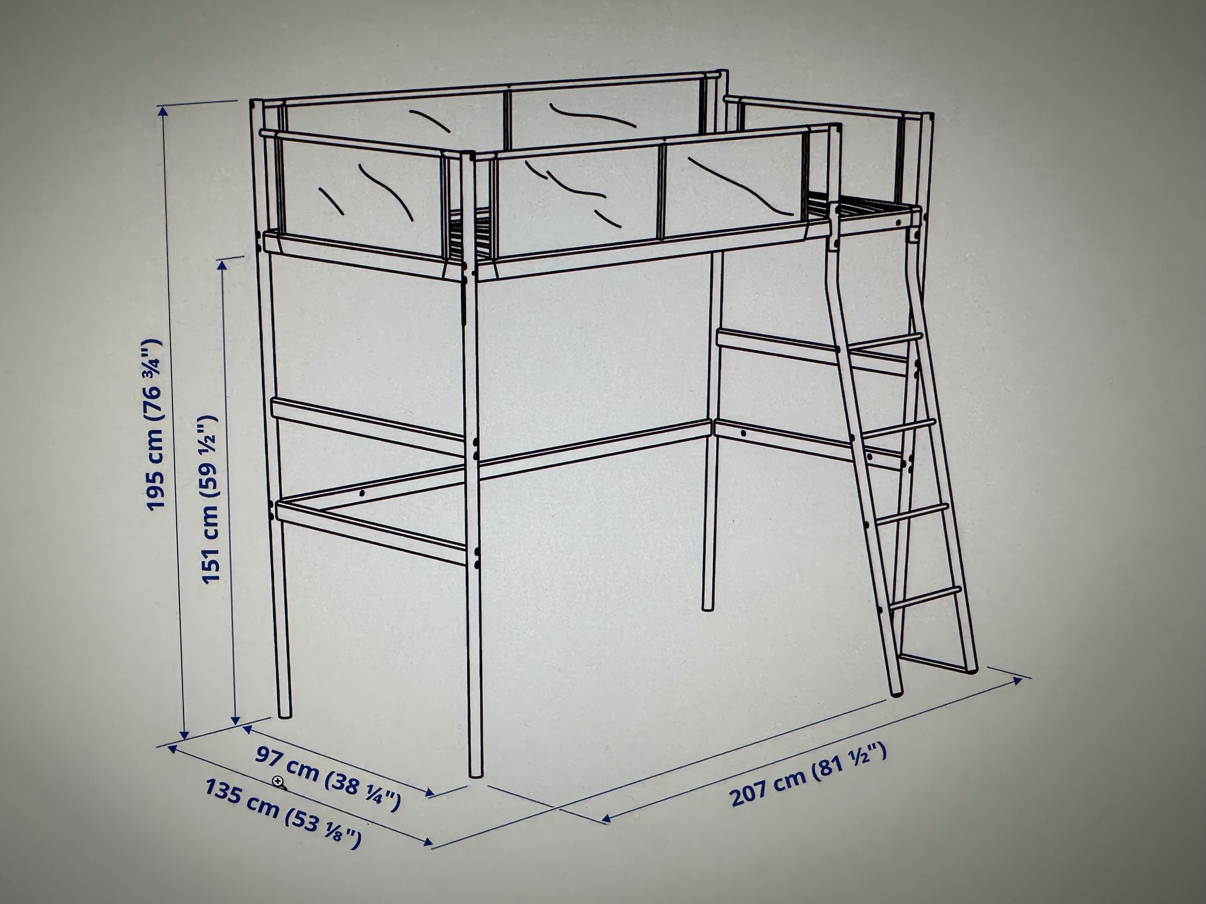 Łóżko Ikea VITVAL z materacem VESTEROY