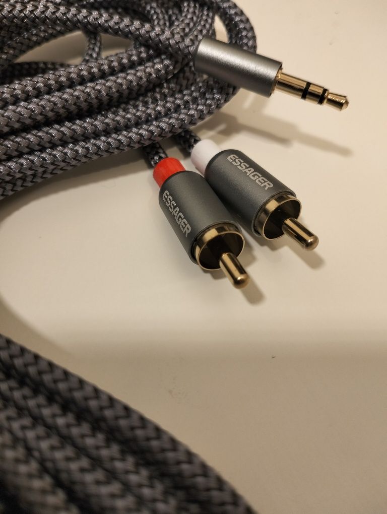 Kabel Audio 5m Essager 2 RCA, Mini Jack 3.5