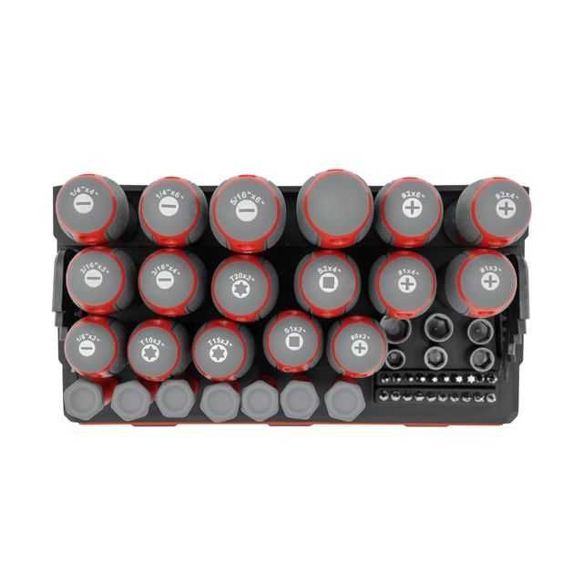 Набор отверток с комплектом насадок INTERTOOL VT-3372 (114 ед, Cr-V)